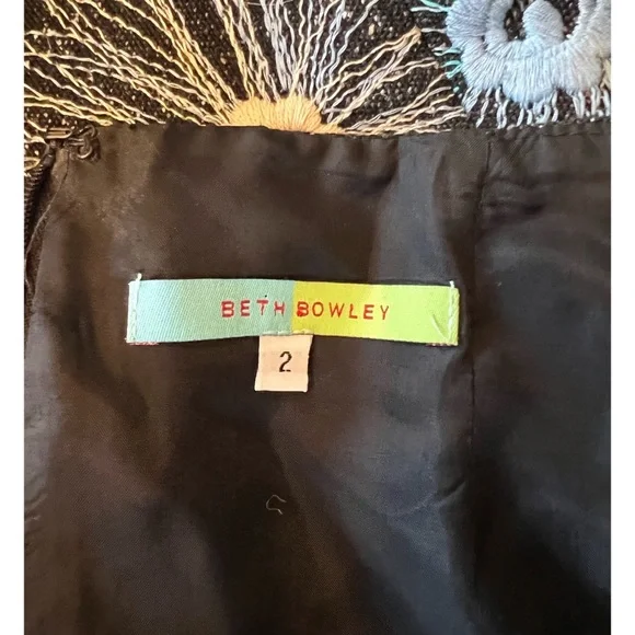 Anthropologie Beth Bowley Floral Embroidered Skirt -2 - Picture 9 of 10